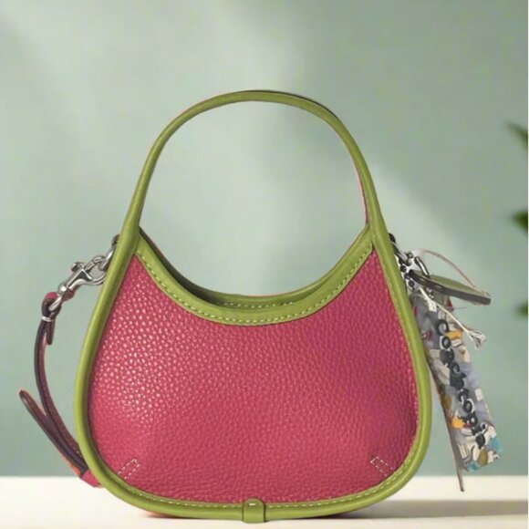 Coach Coachtopia Mini Ergo Bag CO662 Strawberry Haze Leather 90s Crossbody - Picture 1 of 8